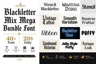 Blackletter Bundle: Design Bold Typography Projects