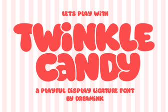 Twinkle Candy Font for Sweet Design Projects