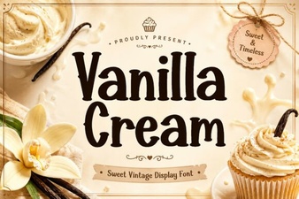 Crafting with Vanilla Cream Font Designs